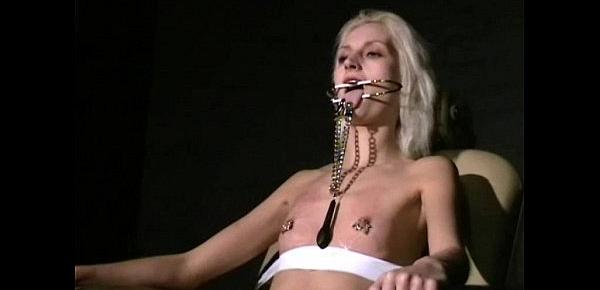  Sexy blonde Wynters extreme piercing punishments and nipple tortured slave girl